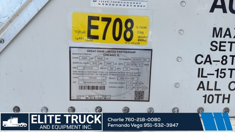 2018 GREAT DANE TRAILERS Great Dane Trailers