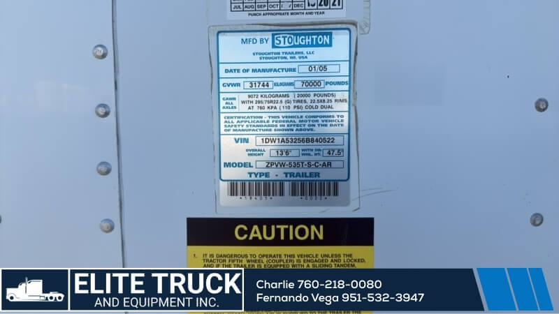 2006 STOUGHTON TRAILERS Stoughton Trailers